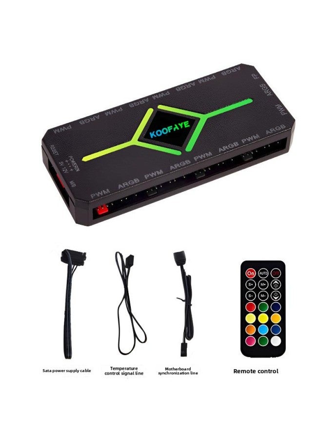 Generic Computer Rgb Temperature Control Dual Ten Hub ARGB Controller ...