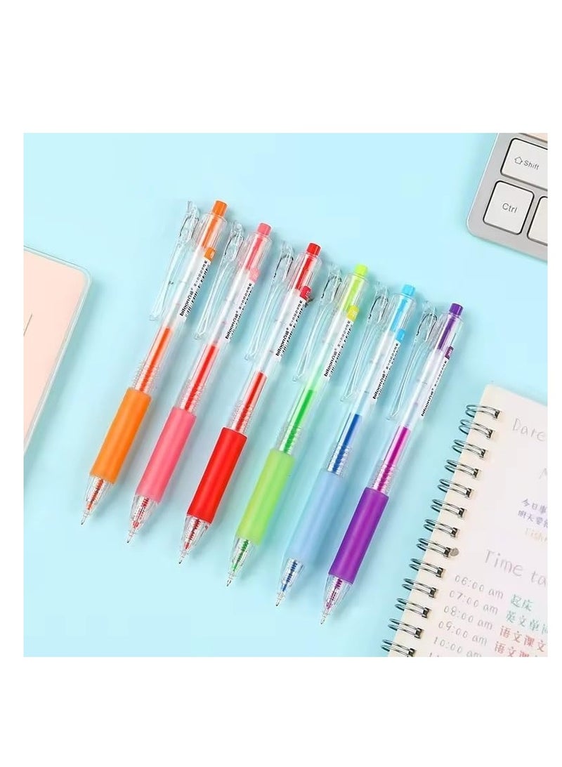 Amitasha 12 Pc Colour Gel Pens for School  Office 0.5 mm Fine Tip Pen Set School Stationery Students Gift for Kids   Adult - Image 2