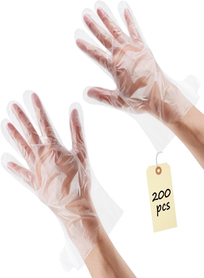 KETAR 200 Pcs Paraffin Gloves for Hands - Lightweight, Disposable, Transparent, Leak-Proof, Universal Plastic Paraffin Wax Gloves for Hands - Soft, Easy to Use for Cooking, Eating, Cleaning, Hair Coloring - Image 1