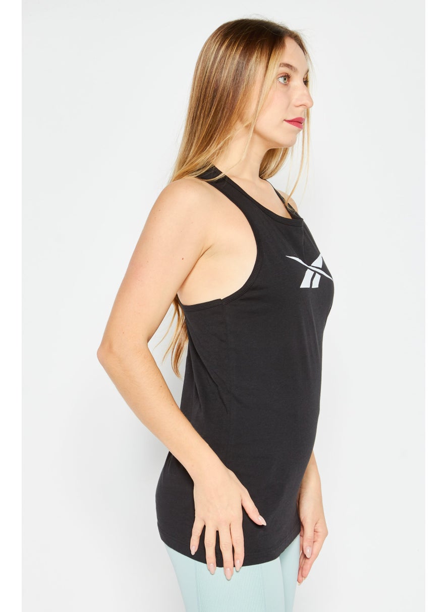 Reebok Women Sportswear Fit Sleeveless Training Top, Black  - Image 2