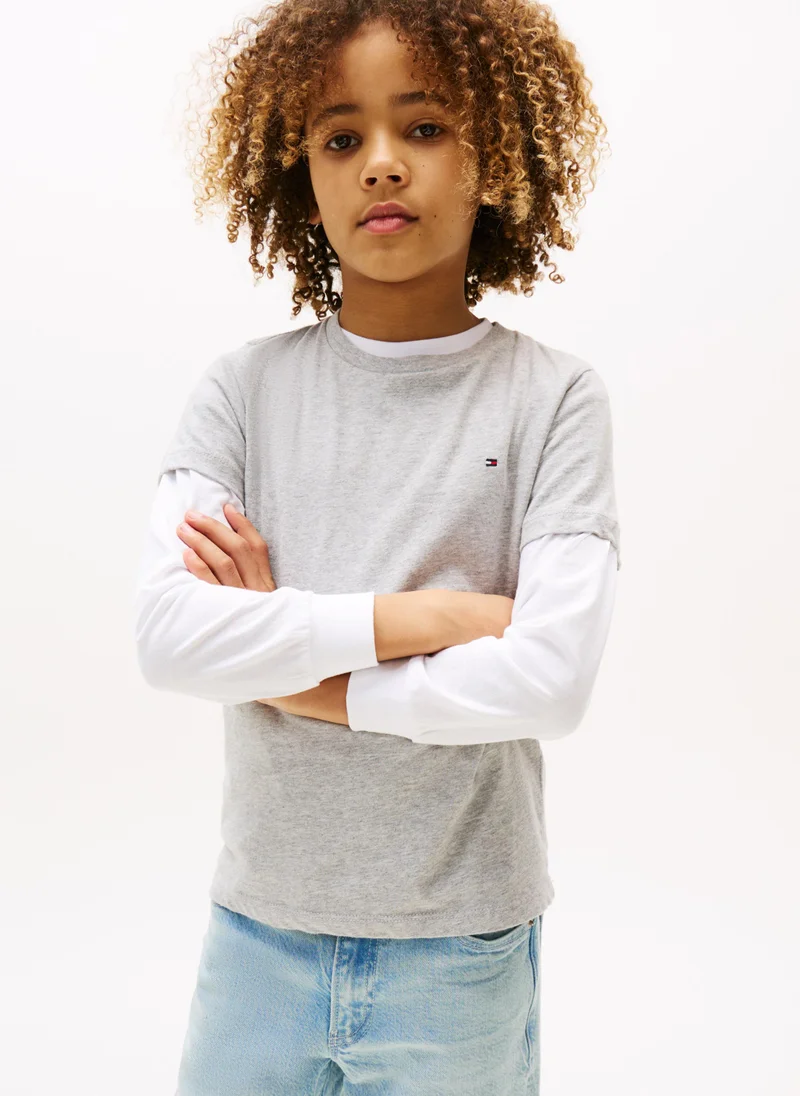 TOMMY HILFIGER Kids Crew Neck Short Sleeve T-shirt