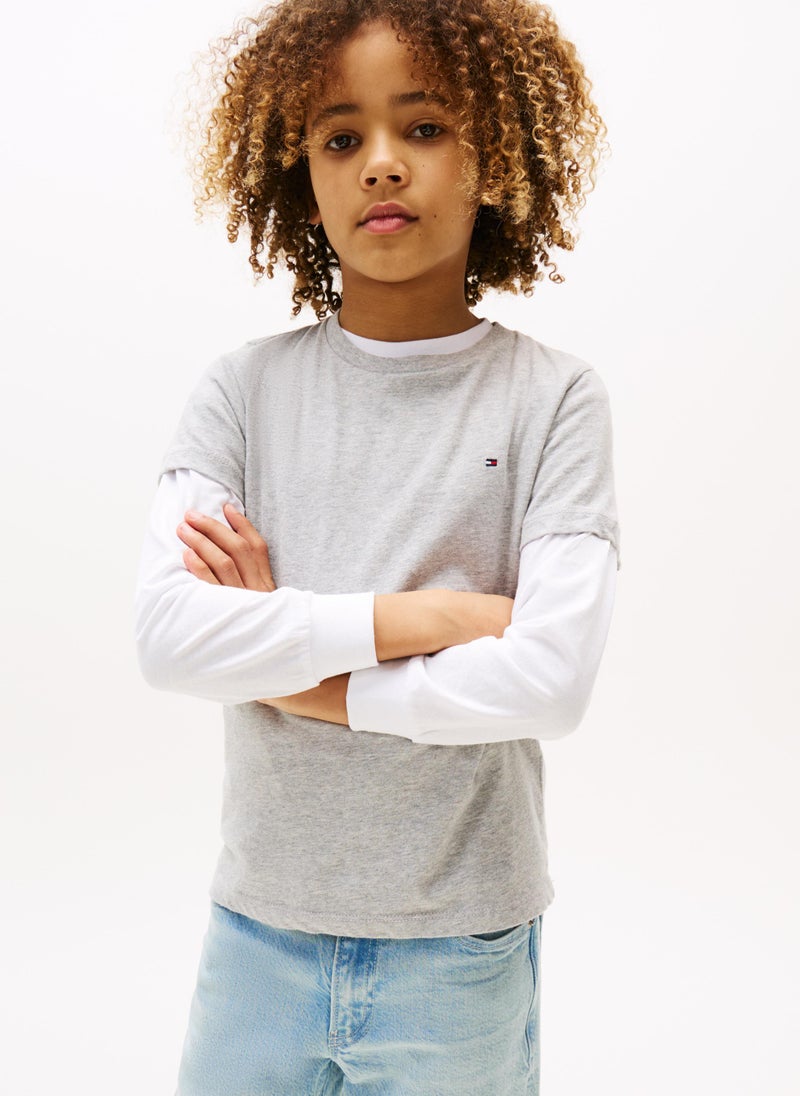 TOMMY HILFIGER Kids Crew Neck Short Sleeve T-shirt  - Image 1