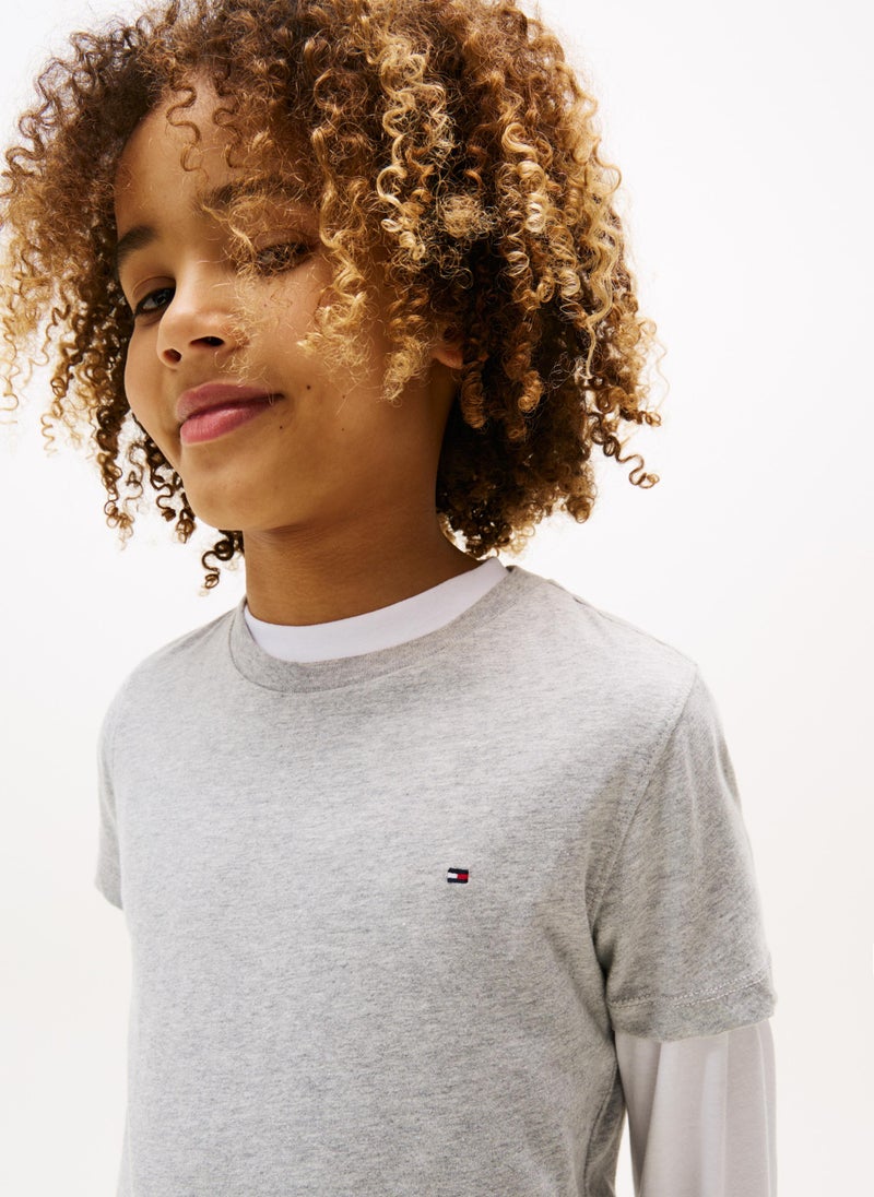 TOMMY HILFIGER Kids Crew Neck Short Sleeve T-shirt  - Image 3