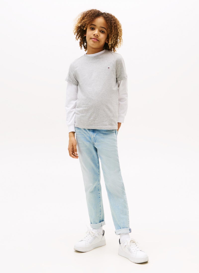 TOMMY HILFIGER Kids Crew Neck Short Sleeve T-shirt  - Image 4