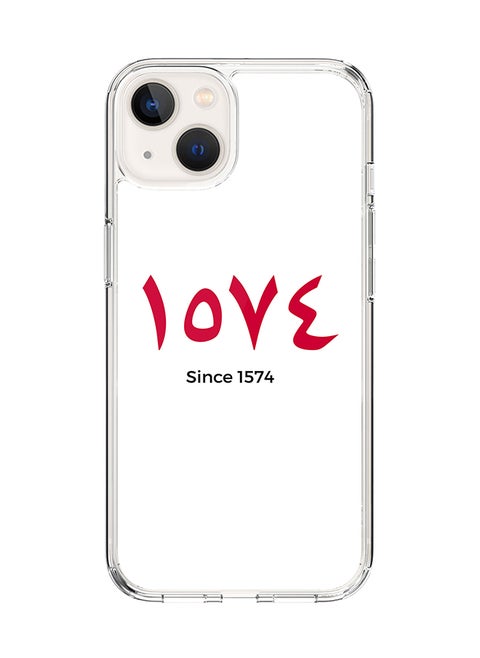 Classic Clear Case for Apple iPhone 15 Hybrid Soft Case Flexible Edges Anti Drop TPU PC Gel Thin Transparent Cover [ Designed for Apple iPhone 15 ] - LOVE Since 1574 Full Print