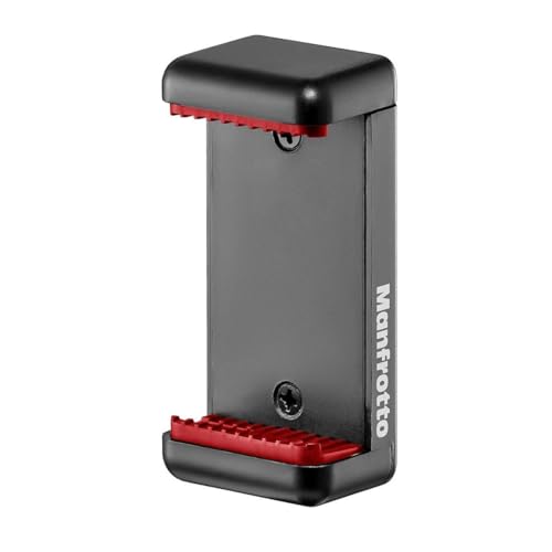 Manfrotto MCLAMP, Universal Smartphone Clamp with Thread Connections, for iPhone with or without Case, Foldable, Compact Size, Vlogging, Black - Image 1