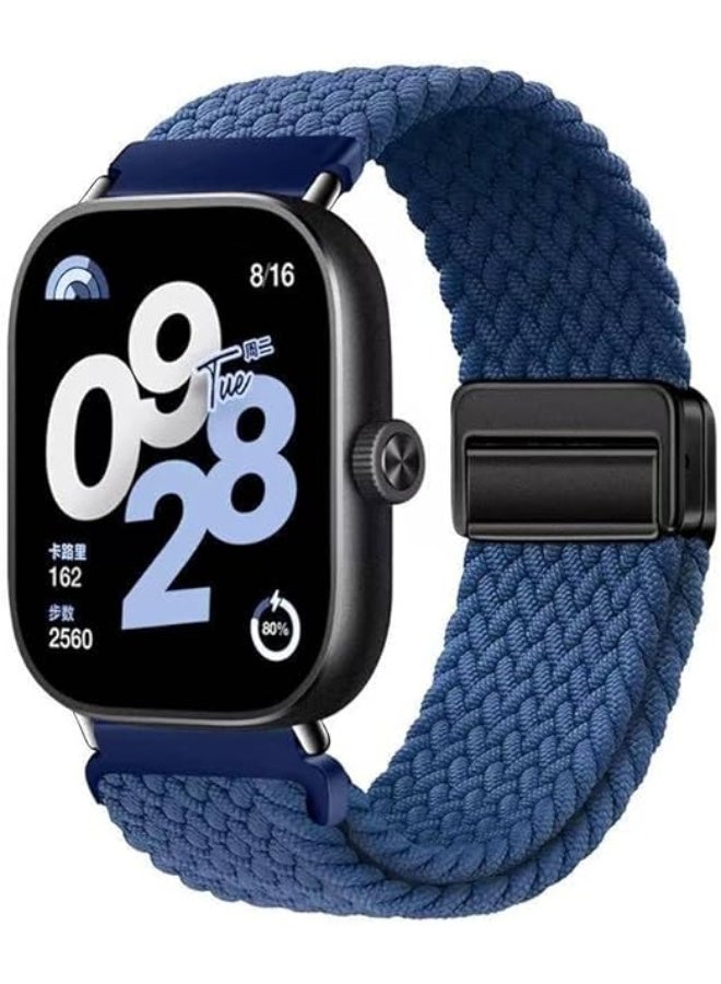 Sports Nylon Braided Strap for Huawei Fit 4 Pro/Fit 4/3 Comfortable Bracelet Quick Release Adjustable For Huawei Watch Fit 3/4/4 Pro Strap (Magnetic Blue) - Image 1