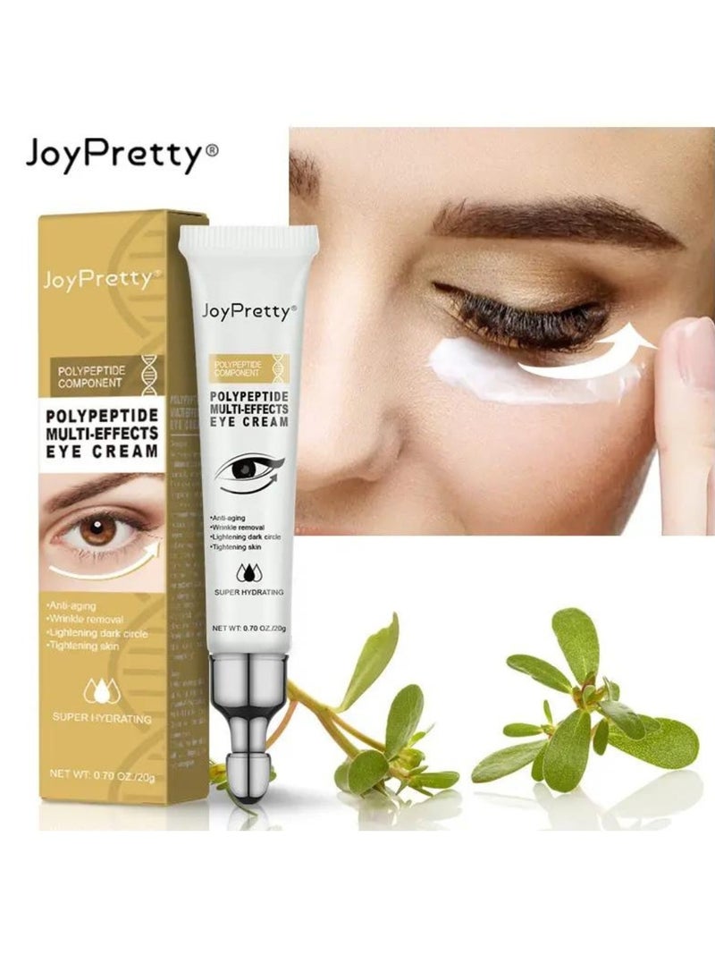 JoyPretty كريم العيون متعدد التأثيرات من البولي ببتيد، مضاد للشيخوخة، مضاد للتجاعيد، تفتيح الهالات السوداء، شد البشرة، كريم العيون، يقلل من الانتفاخات، كريم العيون المرطب الفائق الببتيد، 20 جرام  - Image 3