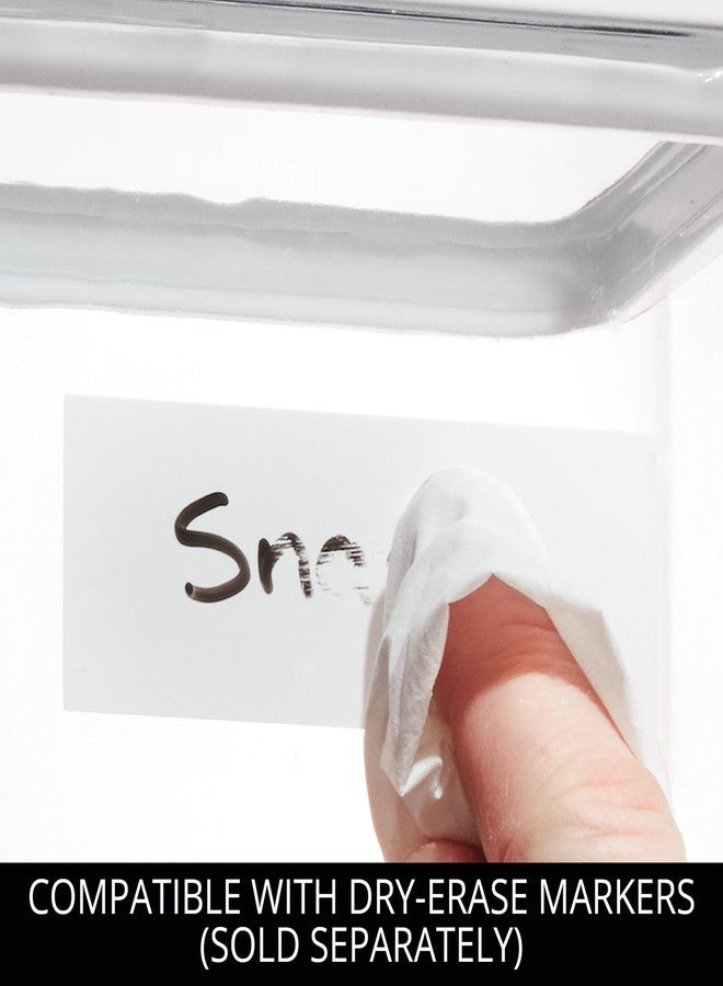 InterDesign iDesign Recycled Plastic 3.5-Cup Stackable Kitchen and Pantry Storage Canister, Clear/White - Image 4