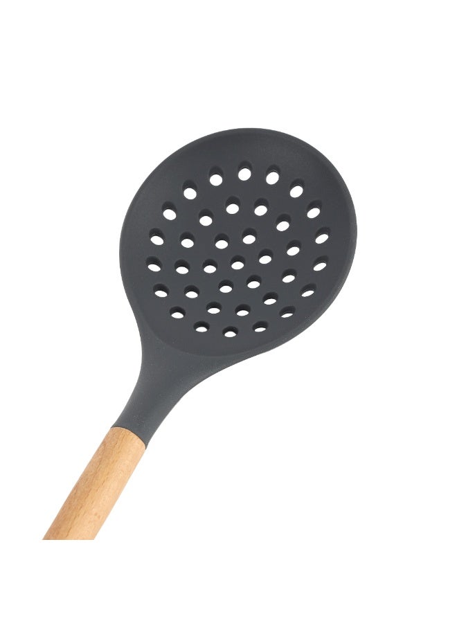 Royalford Non-Stick Silicone Heat-Resistant Skimmer Kitchen Utensils Kitchen Tools RF12743 Dishwasher Safe - Image 2