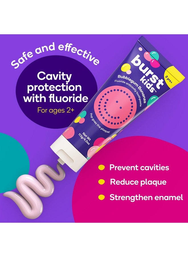 BURST Urstkids Marshmallow Sparkle Kids Toothpaste With Fluoride Great Tasting Flavored Childrens & Toddler Toothpaste Anticavity Dye Free Vegan Safe Toothpaste For Kids Ages 2+ 4Oz - Image 4