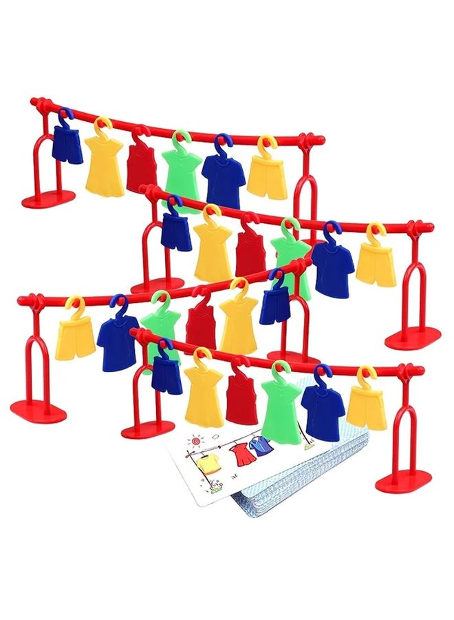 لعبة ألغاز مطابقة ملابس الأطفال التعليمية الملونة لعبة تدريب الملاحظة والتركيز - Image 1