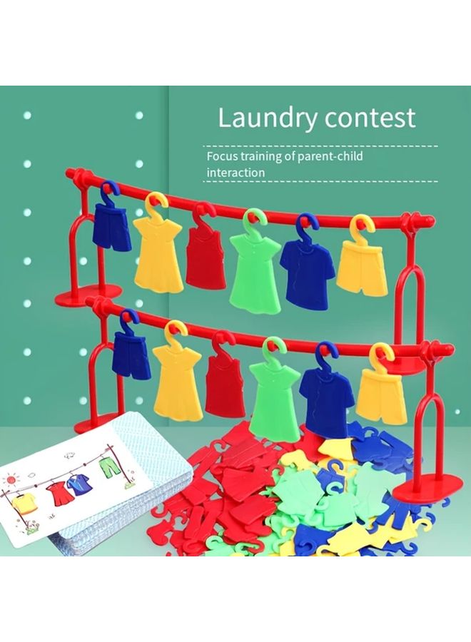لعبة ألغاز مطابقة ملابس الأطفال التعليمية الملونة لعبة تدريب الملاحظة والتركيز - Image 2