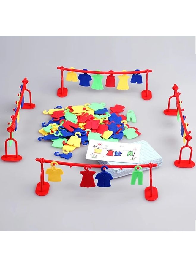 لعبة ألغاز مطابقة ملابس الأطفال التعليمية الملونة لعبة تدريب الملاحظة والتركيز - Image 5