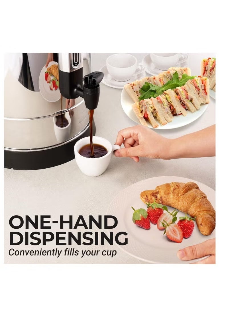 مايكروبلس غلاية ماء، سعة كبيرة ١٦ لترًا، استخدام بيد واحدة، من الفولاذ المقاوم للصدأ، غطاء قابل للقفل، مقياس خارجي للمياه ومقابض باردة الملمس للسلامة، ٢٠٠٠ واط، لون فضي، Ps-4758 - Image 4