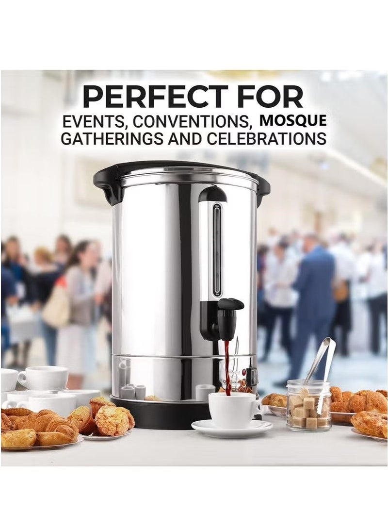 مايكروبلس غلاية ماء، سعة كبيرة ١٦ لترًا، استخدام بيد واحدة، من الفولاذ المقاوم للصدأ، غطاء قابل للقفل، مقياس خارجي للمياه ومقابض باردة الملمس للسلامة، ٢٠٠٠ واط، لون فضي، Ps-4758 - Image 3