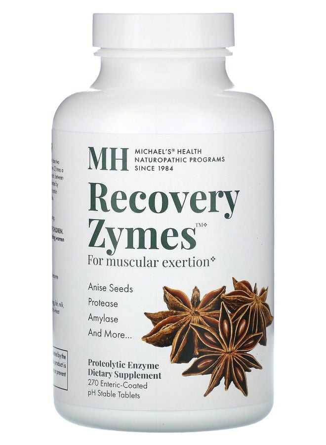 Michael's Naturopathic Recovery Zymes 270 Enteric-Coated pH Stable Tablets
