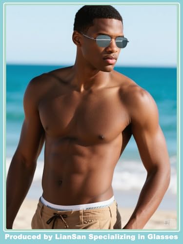 LianSan 2 Packs Premium Aviator Bifocal Reading Sunglasses for Men Women Retro Sun Readers UV Protection Outdoor CheatersGoldGunmetal200x - Image 3