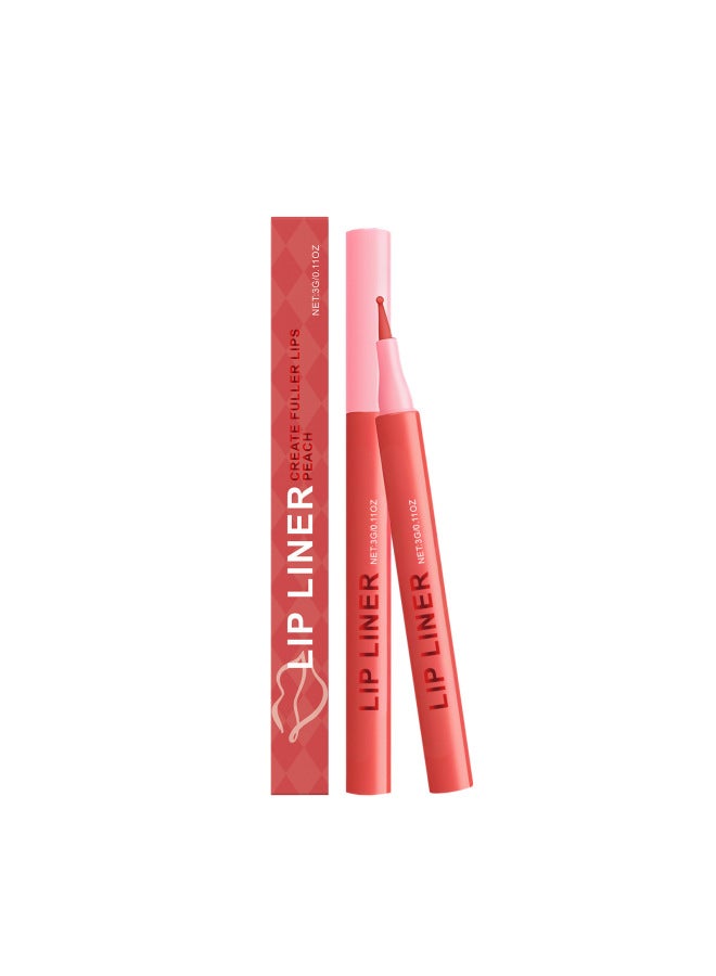 Peach Pink Waterproof Lip Liner, Daily Natural Lip Makeup, Easy To Apply, Brightening, Color-enhancing, Moisturizing Lip Pencil - Image 1
