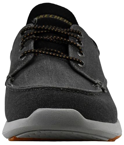 Skechers Men's Relaxed Fit-Elent-Mosen Boat Shoe, Black, 9 M US - Image 2
