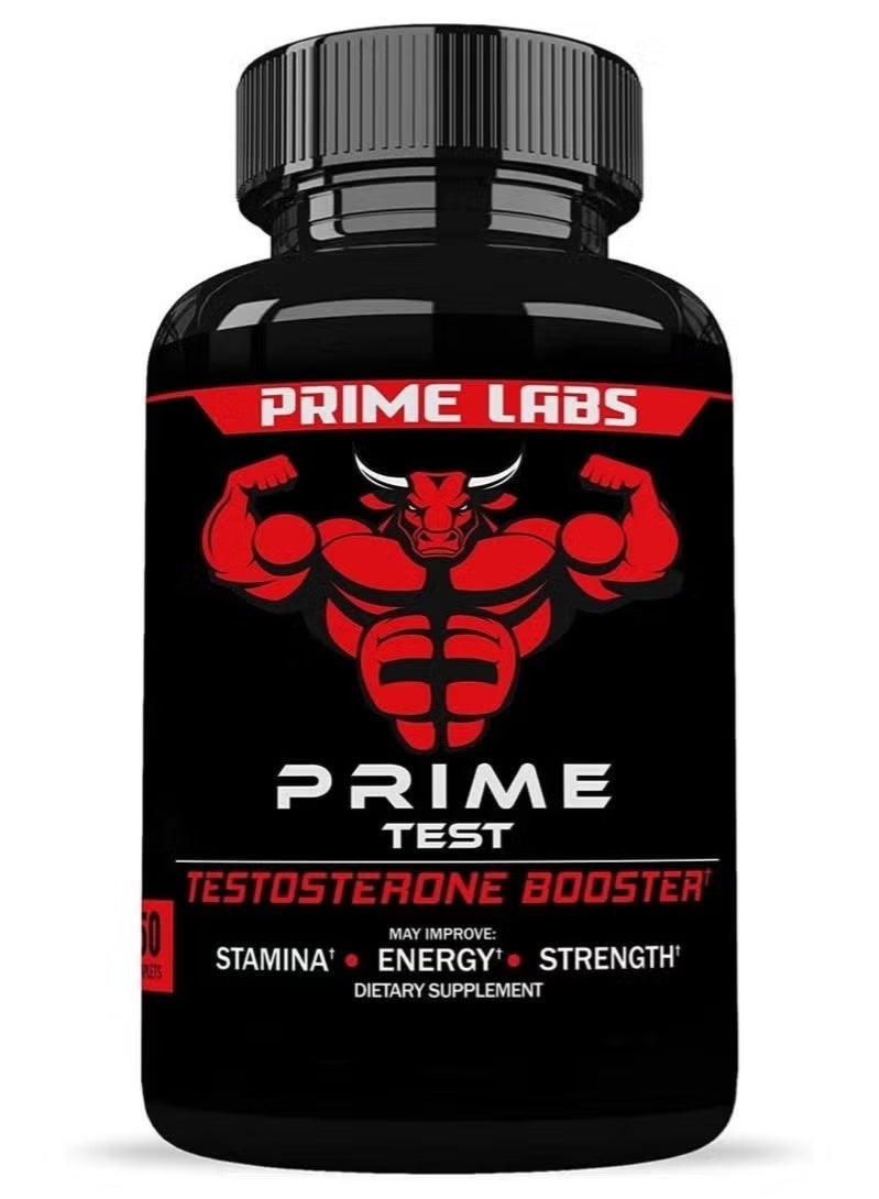 PRIME LABS Prime Test Booster Dietary Supplement Support Stamina And Strength - 60 Caplets - Image 1