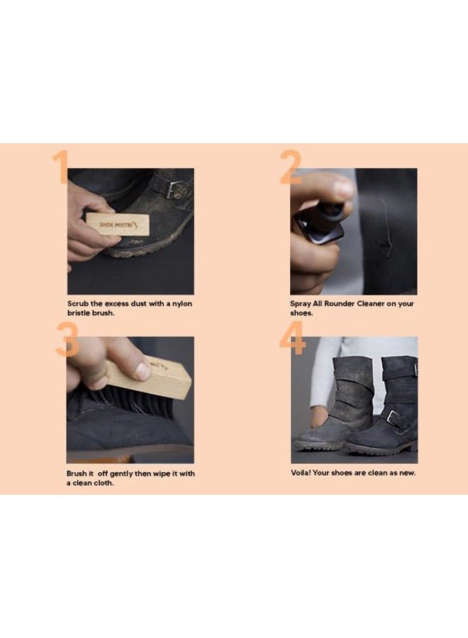 Shoe mistri رذاذ منظف الأحذية الشامل، مزيل الأوساخ والبقع للأحذية - الأفضل للجلد المدبوغ، النوبوك، القماش، الحياكة، الشبك ومعظم الأقمشة القابلة للامتصاص - Image 3