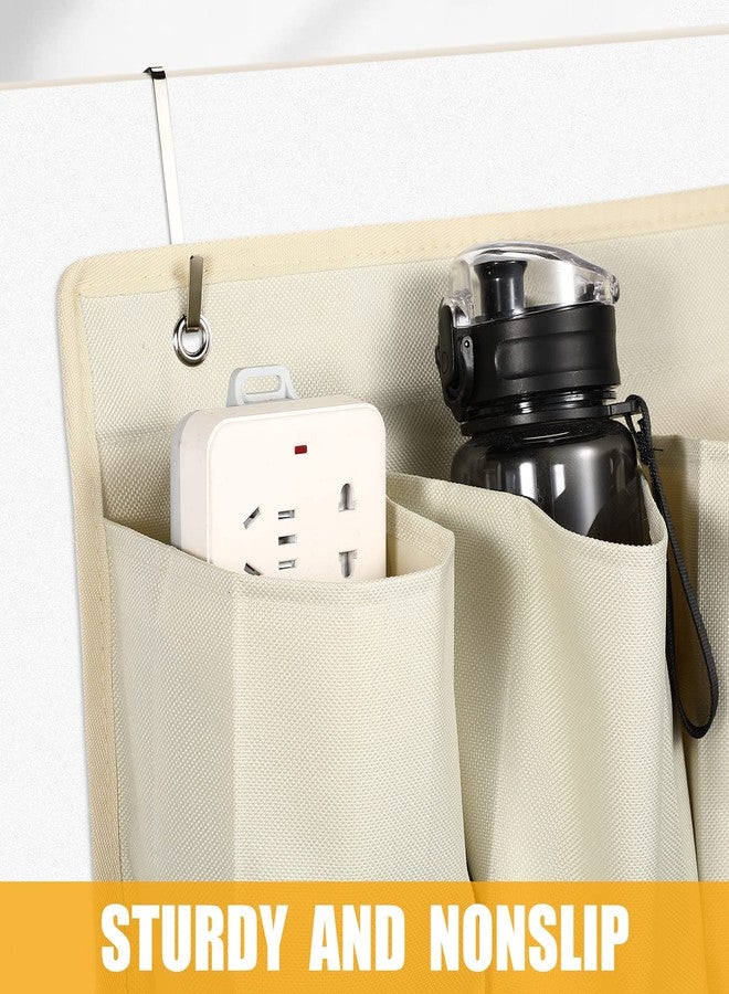 Berlune 4 Pcs Rv Shoe Pockets Rv Shoe Storage Organizer 10 Pockets Hanging Bedside Storage Organizer with 20 Sturdy Hooks 44.1 Inches Over The Door Hanging Shoe Holder for Shoes Toys Tools, Beige - Image 3