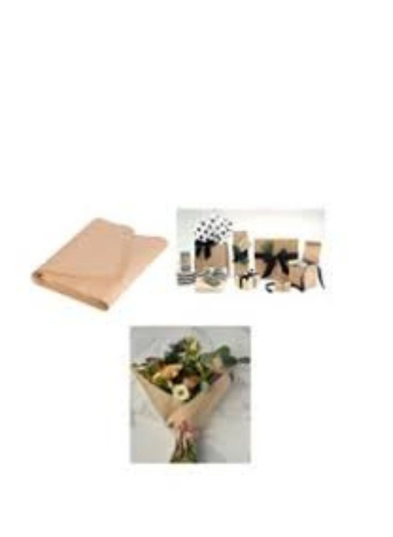 Terabyte Generic 30 Sheets Precut Kraft Premium Gift Wrapping Paper - Image 2