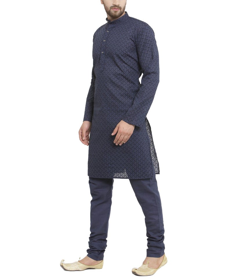 jompers طقم جومبرز للرجال من القطن المطبوعة (كُرتا وباجاما) - Image 3