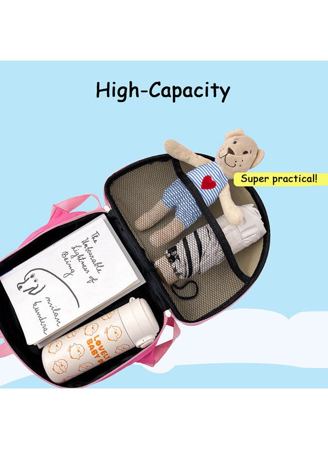 NIBEMINENT - Children'S Cute Color Contrast Backpack Waterproof Mini Light Shark Schoolbag Multi Pocket - Image 1