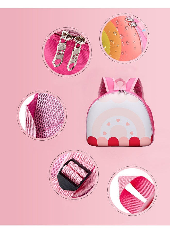NIBEMINENT - Children'S Cute Color Contrast Backpack Waterproof Mini Light Shark Schoolbag Multi Pocket - Image 1