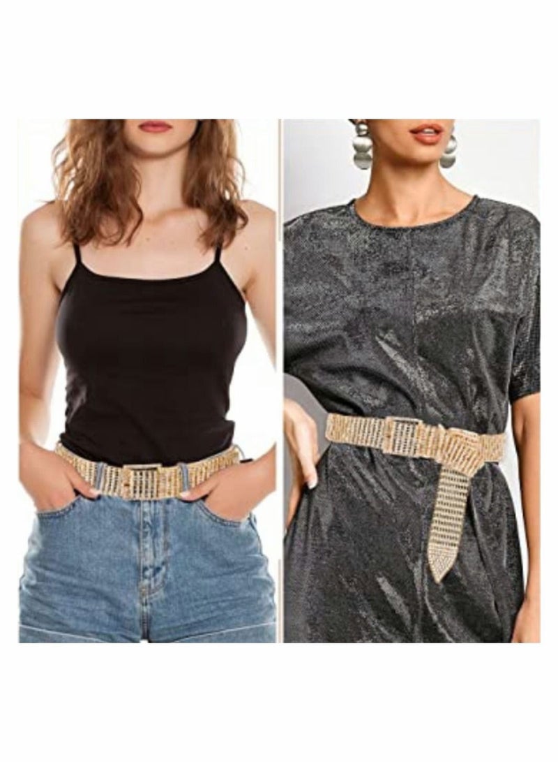 Y&D Women Rhinestone Belt For Jeans Pants Western Cowgirl Bling Shiny Artificial Diamond Design Ladies Fashion Gift Girls - Image 4