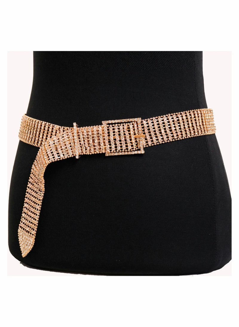 Y&D Women Rhinestone Belt For Jeans Pants Western Cowgirl Bling Shiny Artificial Diamond Design Ladies Fashion Gift Girls - Image 1
