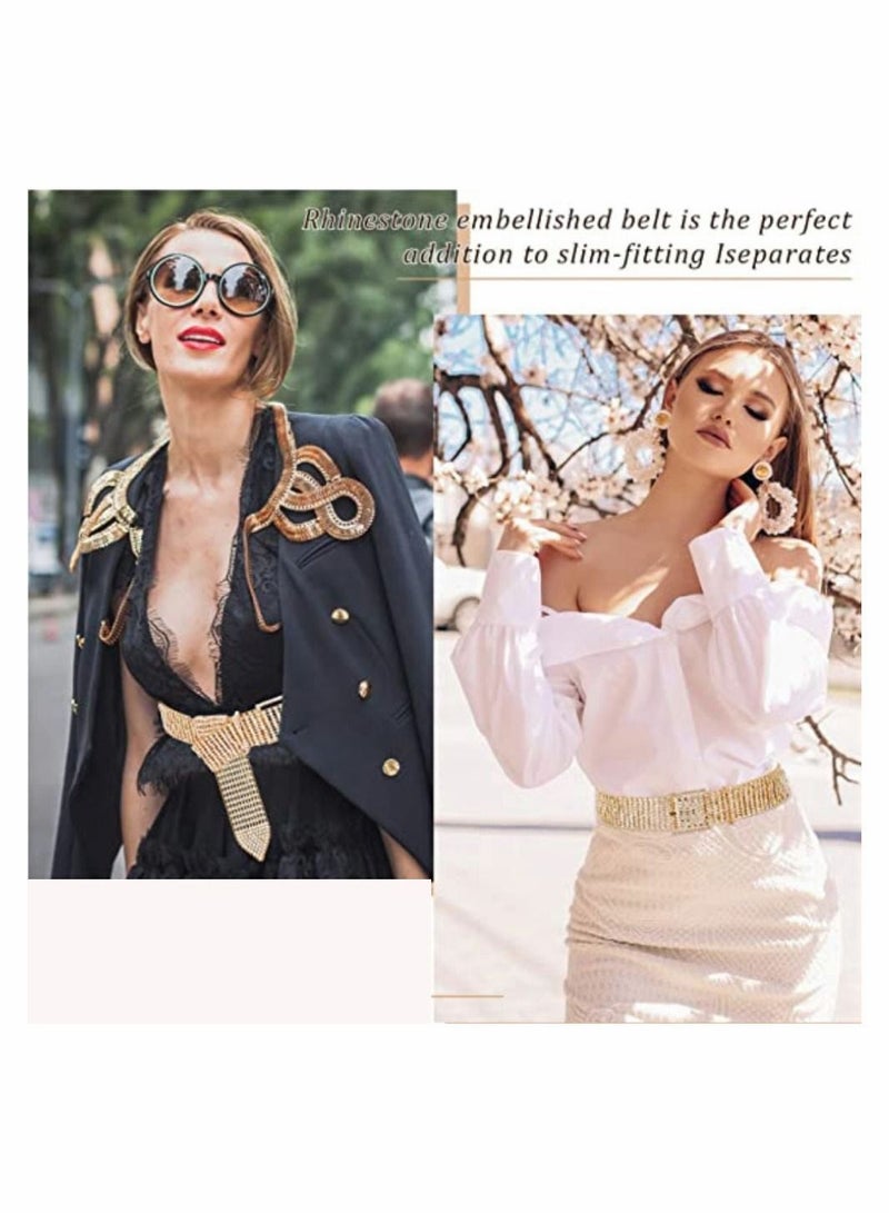 Y&D Women Rhinestone Belt For Jeans Pants Western Cowgirl Bling Shiny Artificial Diamond Design Ladies Fashion Gift Girls - Image 3