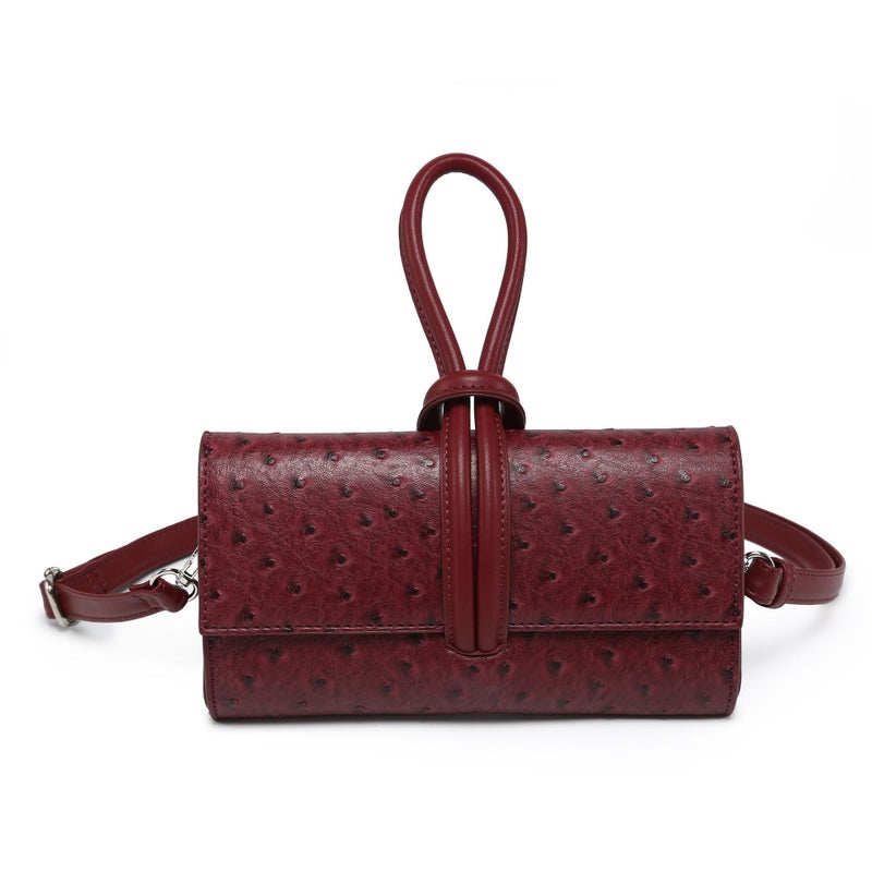 Selling Ostrich Pattern Latch Lock Niche Horizontal Bag Baguette Shoulder Bag Women'S Armpit Bag - Image 2