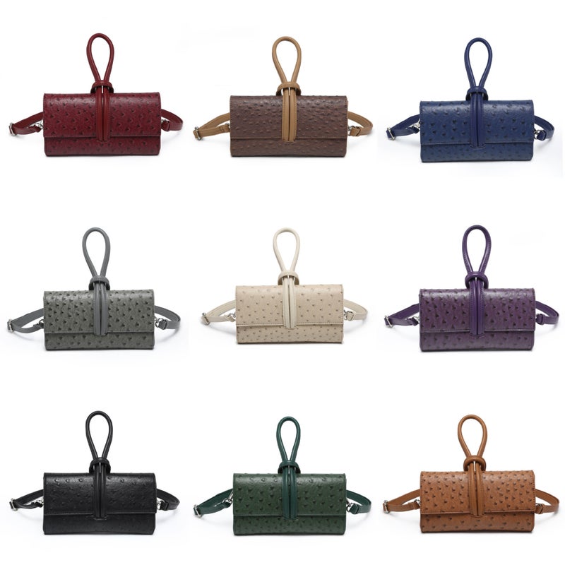 Selling Ostrich Pattern Latch Lock Niche Horizontal Bag Baguette Shoulder Bag Women'S Armpit Bag - Image 4