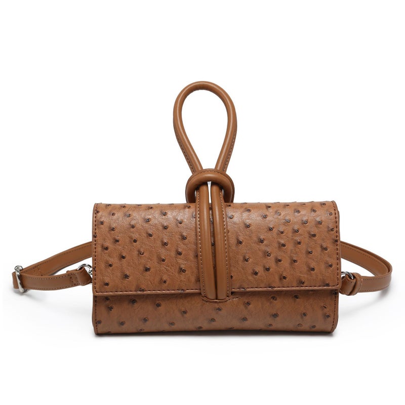 Selling Ostrich Pattern Latch Lock Niche Horizontal Bag Baguette Shoulder Bag Women'S Armpit Bag - Image 5