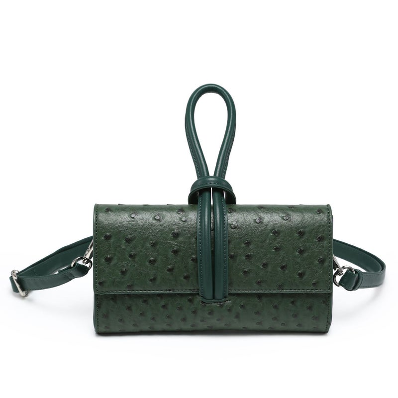 Selling Ostrich Pattern Latch Lock Niche Horizontal Bag Baguette Shoulder Bag Women'S Armpit Bag - Image 3