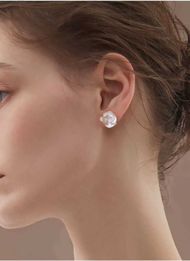 Wisalia Exquisite and elegant pure silver material women's fashionable earrings, camellia shaped earrings, high-end women's accessories  - Image 4