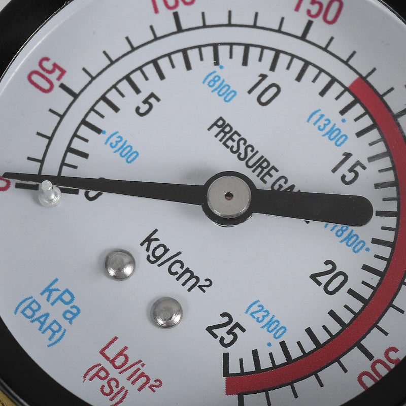 G1 4 Vertical Pneumatic Pressure Gauge 0 25bar Plastic Housing Air Compressor Replacement Part - Image 4