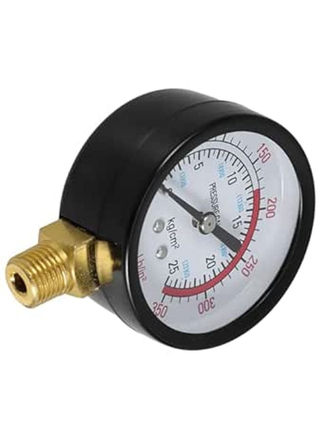 G1 4 Vertical Pneumatic Pressure Gauge 0 25bar Plastic Housing Air Compressor Replacement Part - Image 1