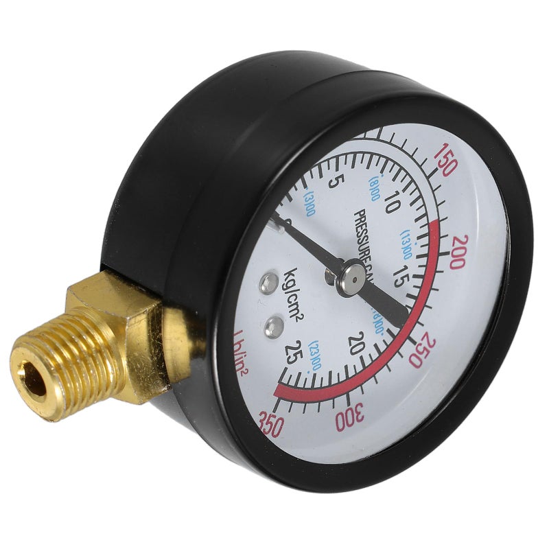 G1 4 Vertical Pneumatic Pressure Gauge 0 25bar Plastic Housing Air Compressor Replacement Part - Image 2