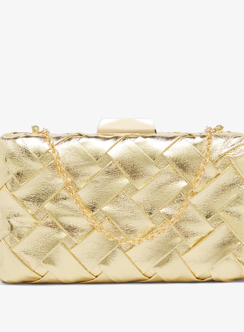 GLAMOROUS Structured Woven Clutch Bag - Image 4