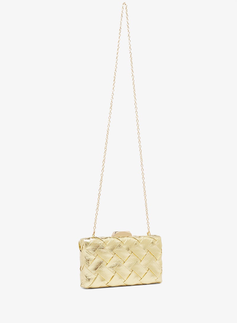 GLAMOROUS Structured Woven Clutch Bag - Image 2