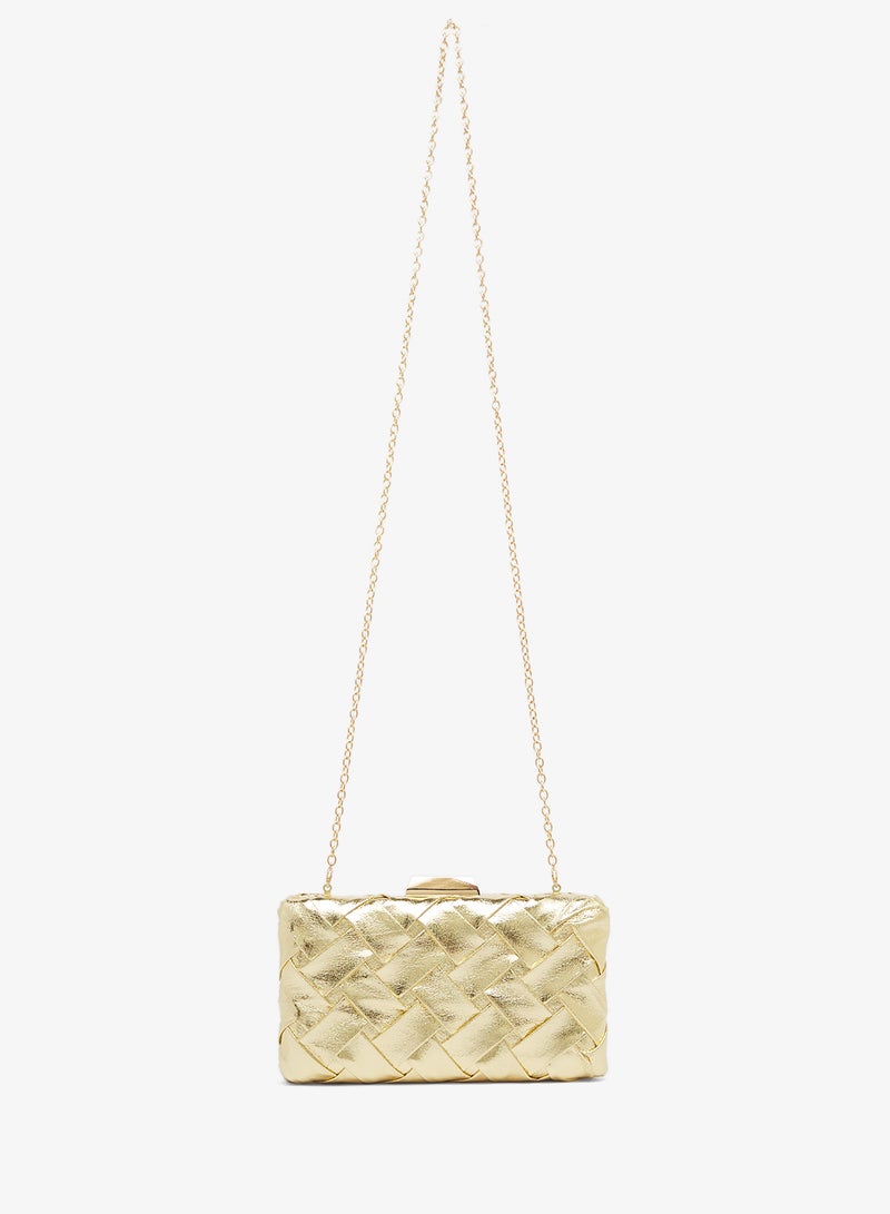 GLAMOROUS Structured Woven Clutch Bag - Image 3