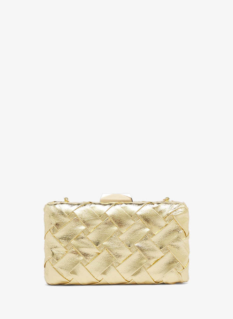 GLAMOROUS Structured Woven Clutch Bag - Image 1