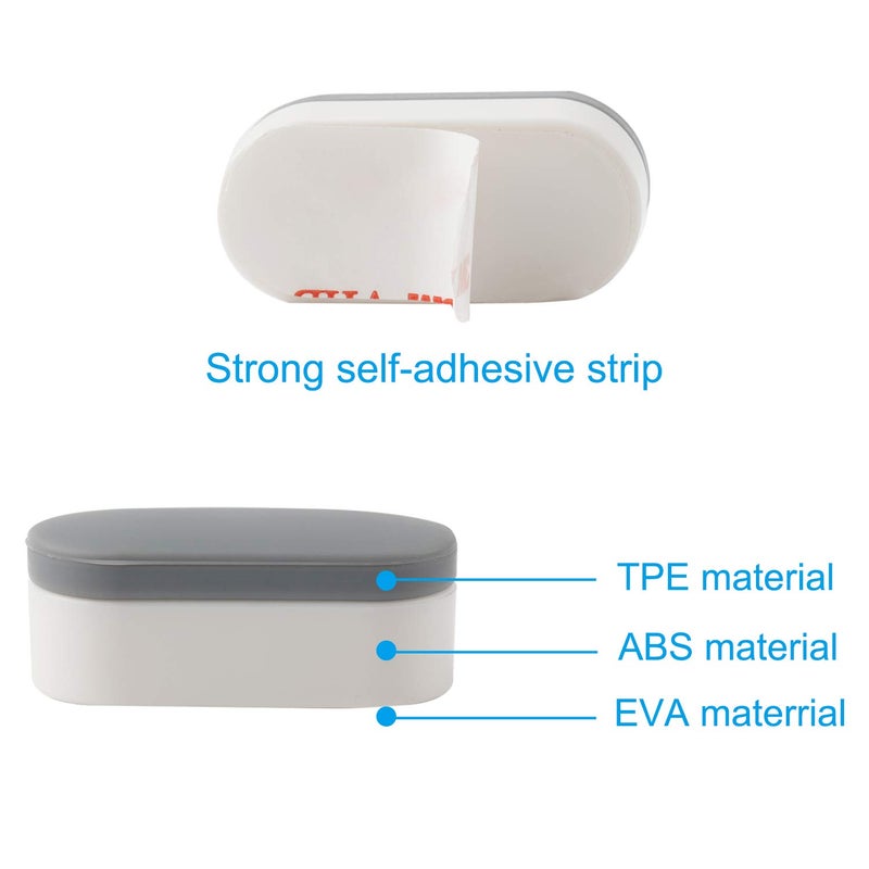 iFealClear 8 Pcs Universal Toilet Seat Bumpers for Bidet, Toilet Lid Rubber Bumpers for Changing Heights, Strong Adhesion Toilet Seat Bidet Buffer with 8 Extra Thickness Pads for Home, Hotel, Hospital - Image 3