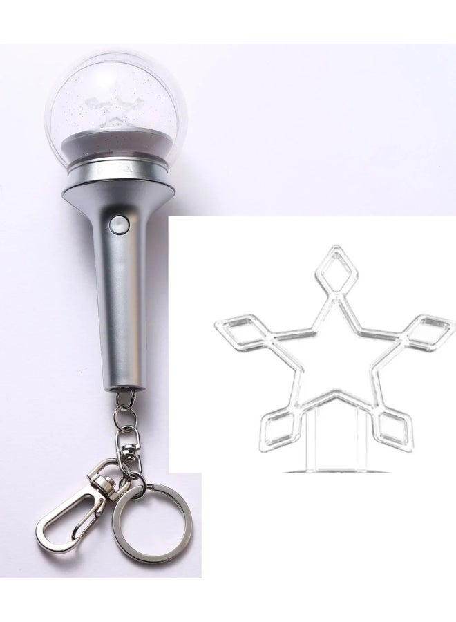 Generic Cute KPOP Light Keychain Silicone Stick Pendant Keyring Bag Accessories Birthday Gift-Color:G-Ships From:CHINA - Image 1