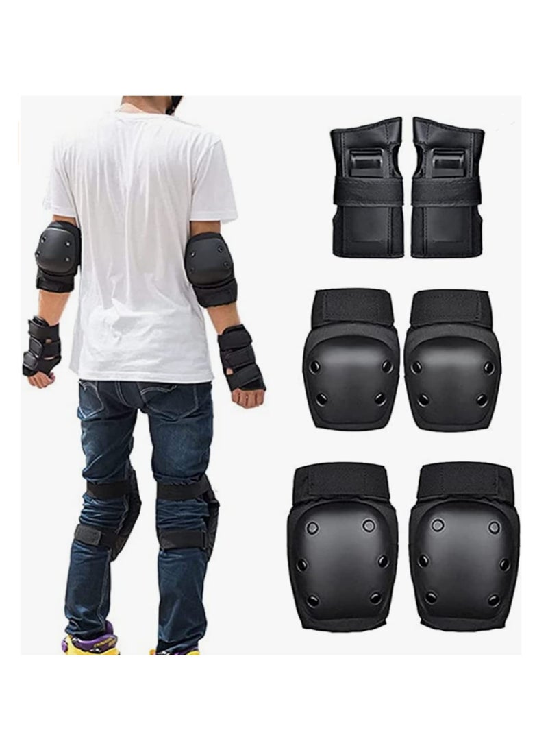 Generic 6pcs/set Adults Kids Protective Gear Set Elbow Pads, Knee Pads, Wrist Guards for Skating, Cycling, Skateboard, Ice Skating, Rollerblading Safety Protective Equipment for Men Women Children - Image 3