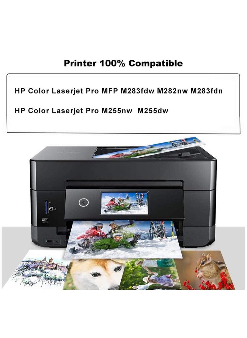 دي دبليو خرطوشة حبر متوافقة DW 207A بديلة لخرطوشة الحبر المتوافقة لمجموعة خراطيش الحبر HP 207A W2210A المتوافقة التي تعمل مع طابعة HP Color Laserjet Pro M255nw M255dw M255dw MFP M282nw M283fdn M283fdw (أرجواني) - Image 2